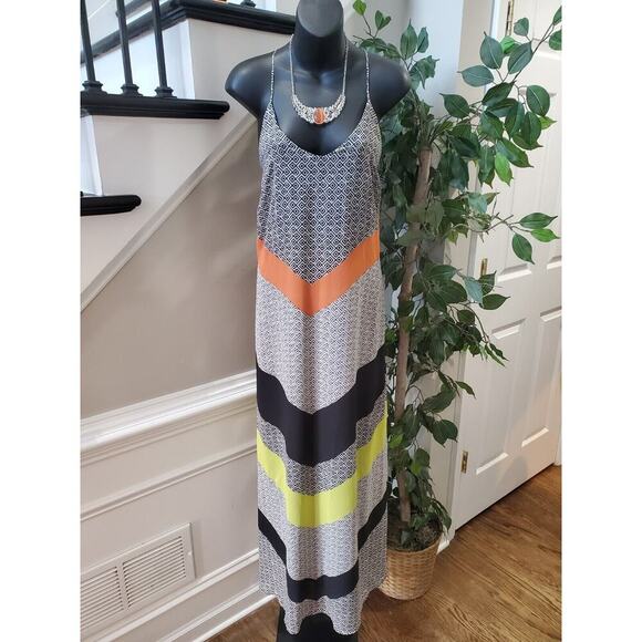 Old Navy Womens Multicolor Polyester Scoop Neck Sleeveless Long Maxi Dress Large - Picture 13 of 13